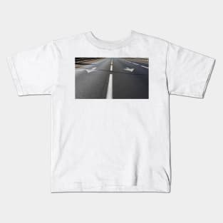 Black Road, White Arrows Kids T-Shirt